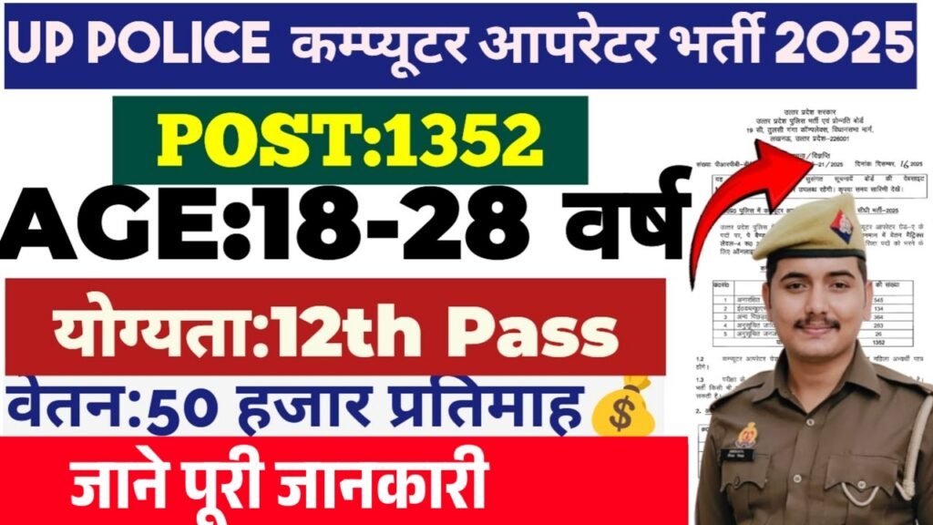 UP Police Computer Operator Recruitment 2025